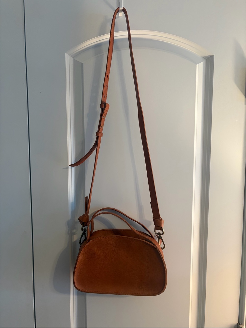 Madewell Cognac Leather Crossbody Bag